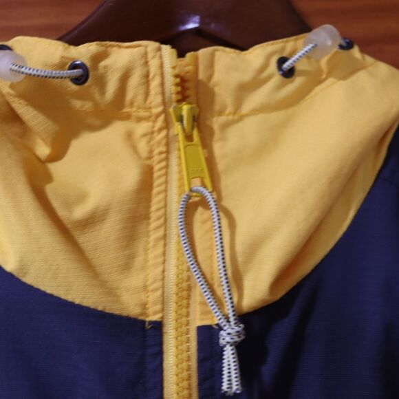 Columbia Navy Blue & Yellow Outerwear Rain Gear Jacket Womens Medium - Picture 8 of 16